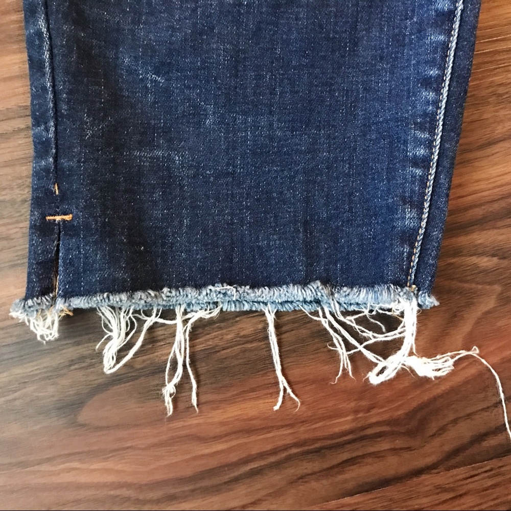 *PRICE DROP!* Denim Long Cutoff Shorts - Picture 4 of 5